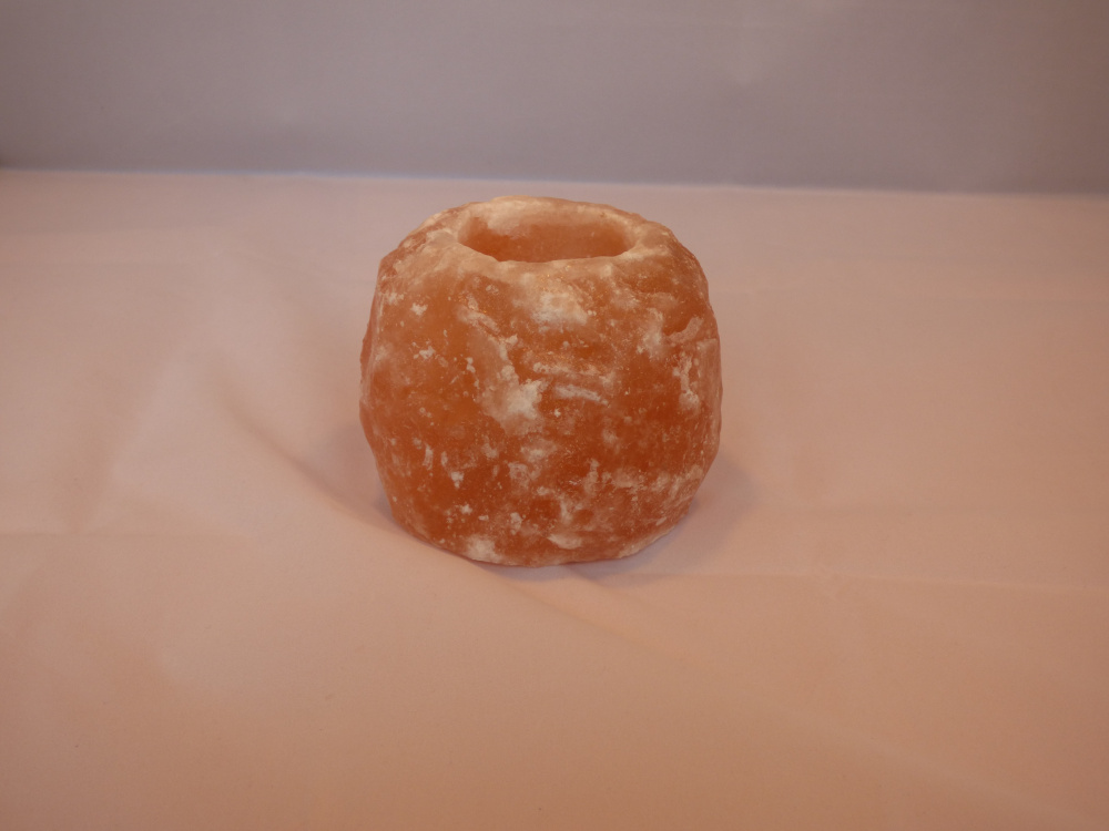 Salzkristall Teelichthalter Rock mittel