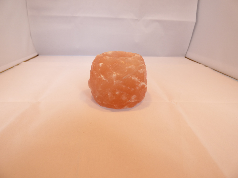 Salzkristall Teelichthalter Rock klein