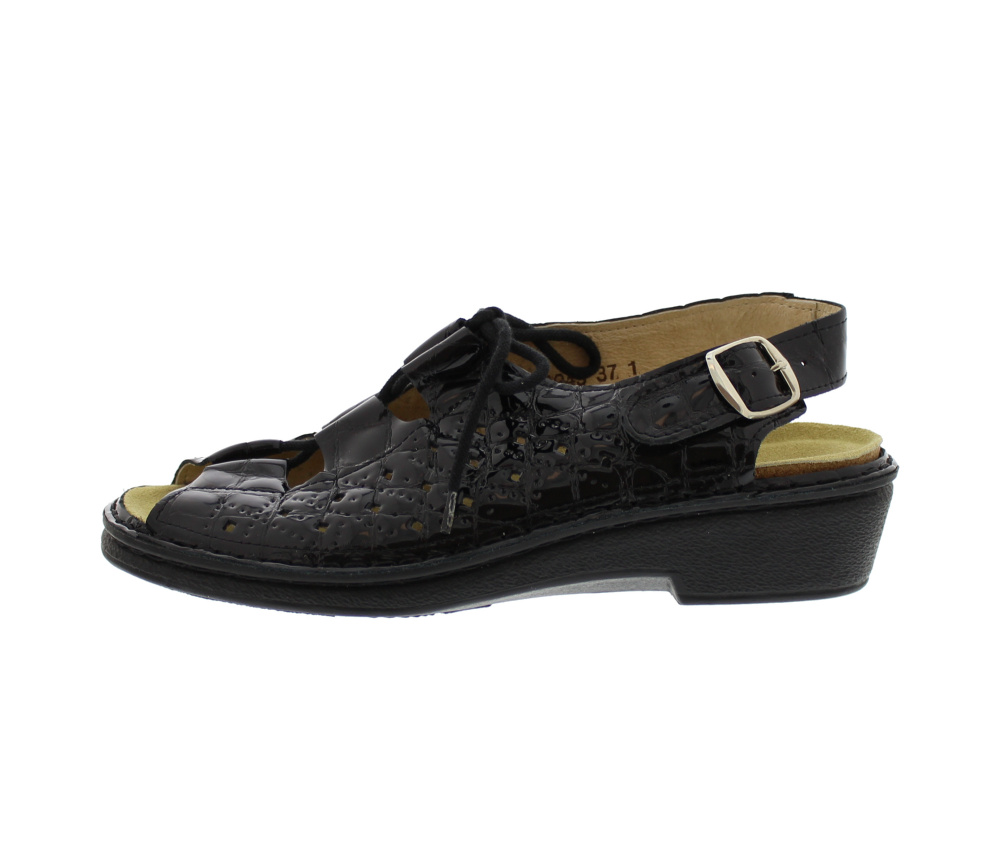 Sandalen aus Lackleder schwarz Größe 36