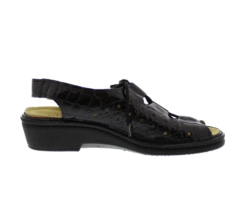 Sandalen aus Lackleder schwarz Größe 36