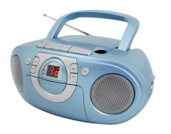 radio-cd-player-kassettenspieler-mit-kopfhoererbuchse-blau