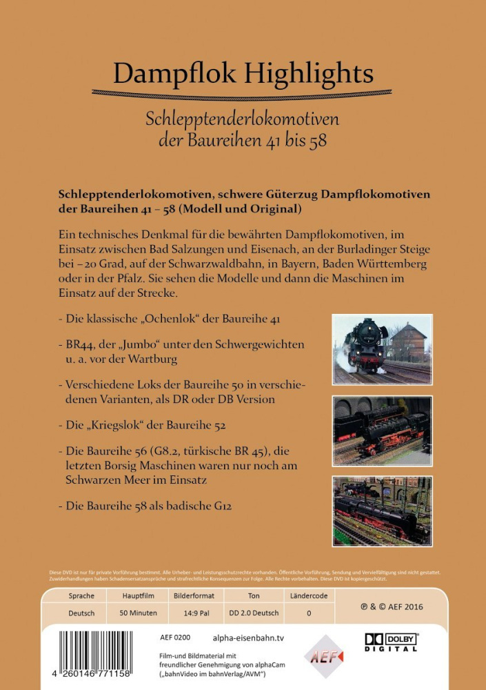 Dampflok Highlights - Schlepptenderlokomotiven