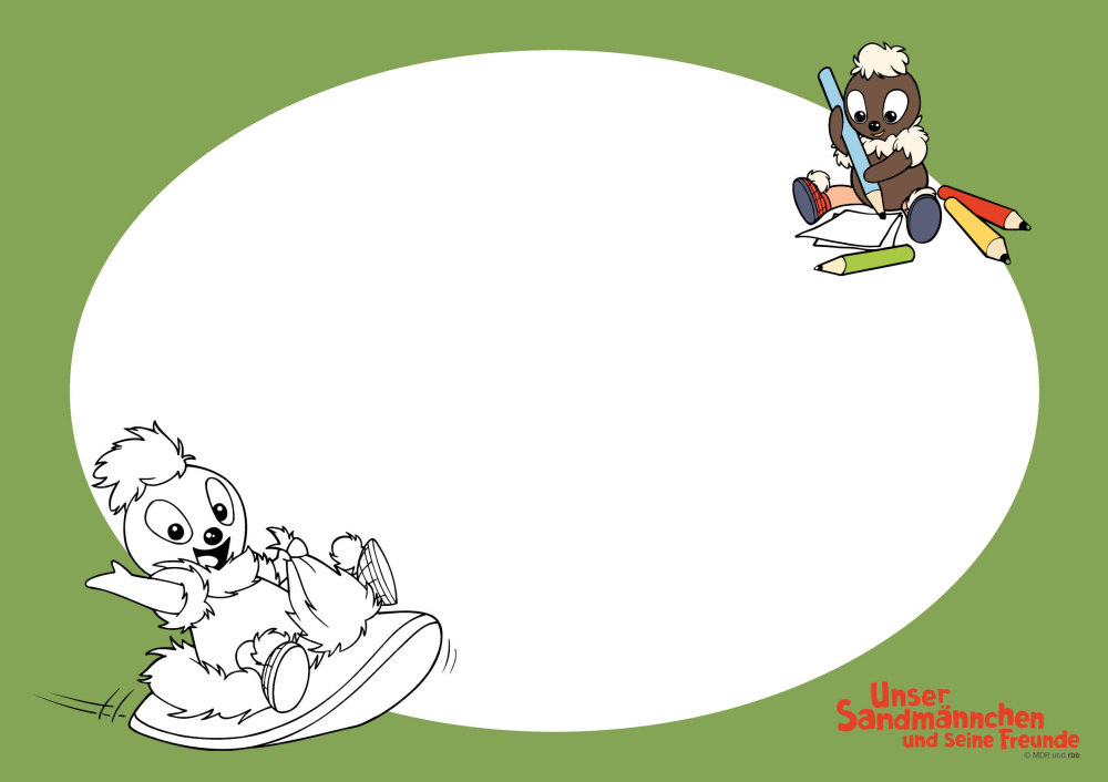 24 Sandmännchen-Platzsets aus Papier