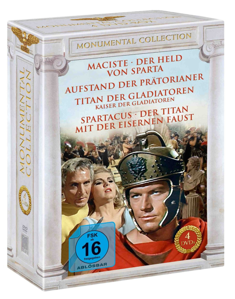 4028951693887 - Mario Caiano - GEBRAUCHT Monumental Collection (4er-Schuber Titan der Gladiatoren - Aufstand der Prätorianer - Maciste - Spartacus) [4 DVDs] - Preis vom 03102023 050115 h