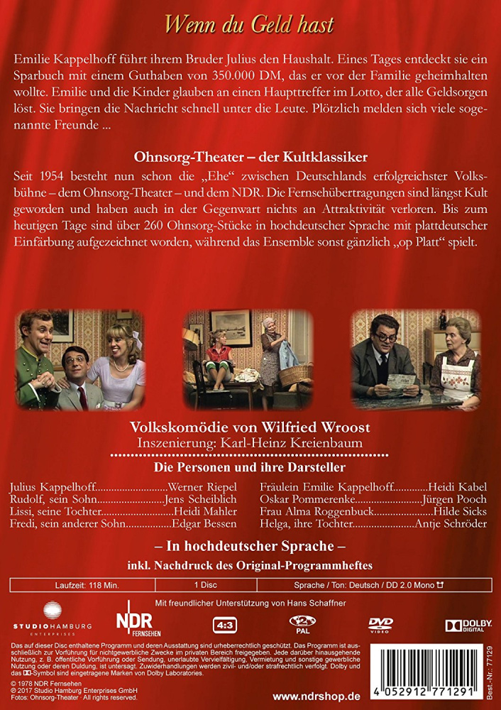 Ohnsorg Theater Klassiker: Wenn du Geld hast
