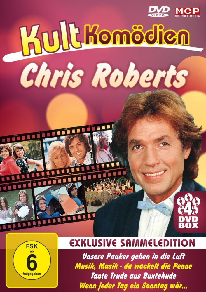 9002986191483 - Kultkomödien mit Chris Roberts (4DVD-Box Unsere Pauker gehen in die Luft   Musik Musik - da wackelt die Penne   Tante Trude aus Buxehude   Wenn jede (DVD)