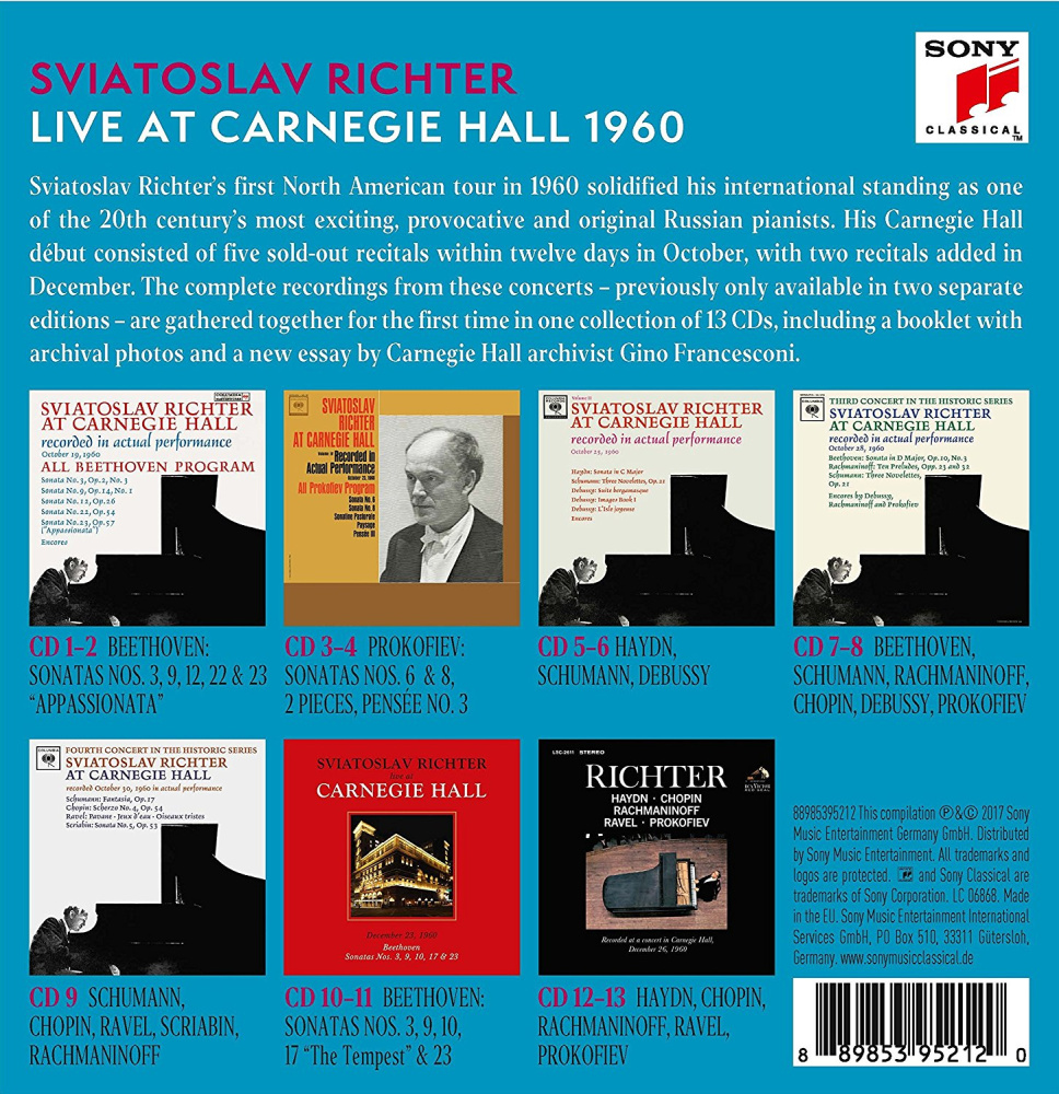 Sviatoslav Richter Live at Carnegie Hall