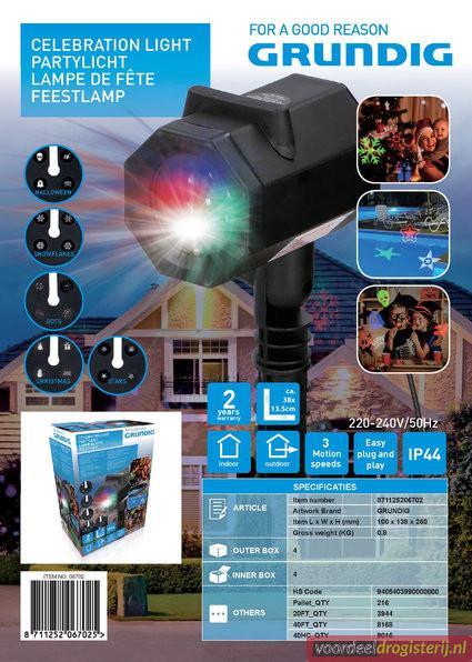 LED-Lichtprojektor Partylicht Grundig