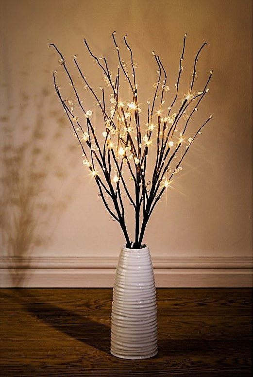 Leuchtzweig mit Sternenlicht 3er Set