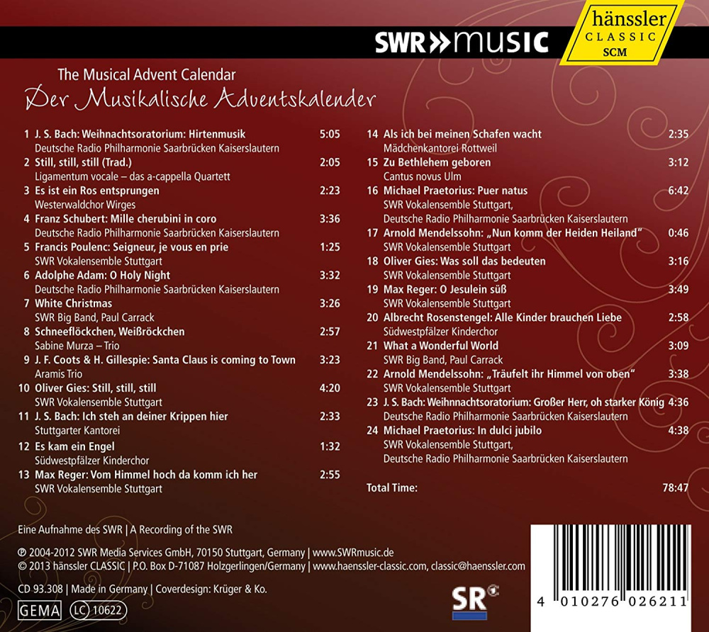 Der Musikalische Adventskalender (rot)