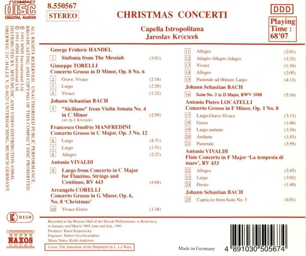 Weihnachtskonzerte (Christmas Concerti)
