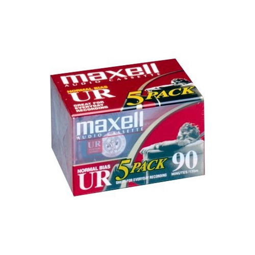5er Set Audiokassette Maxell 90 min