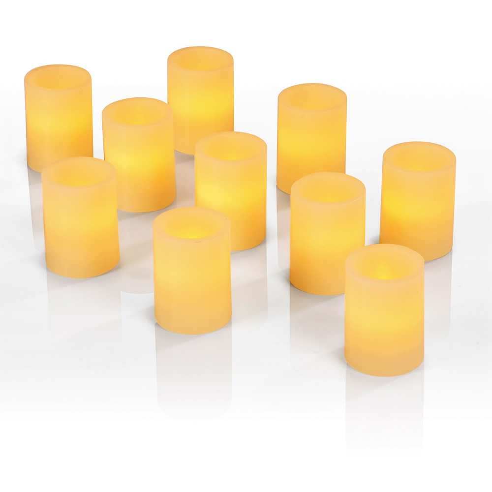 LED-Echtwachskerze 10er-Set