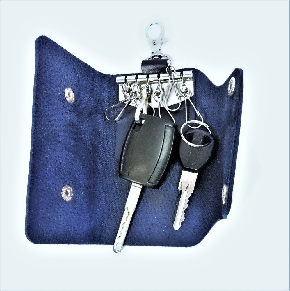 Schlüsseltasche blau