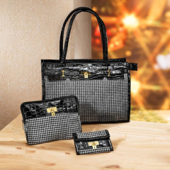 handtaschen_trio_schwarzweiss_kariert