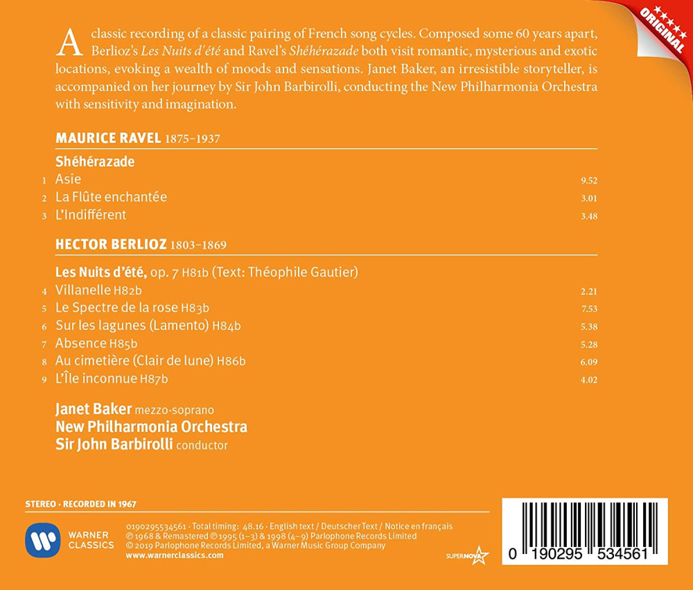 Ravel: Sheherazade / Berlioz: Les Nuits d'ete