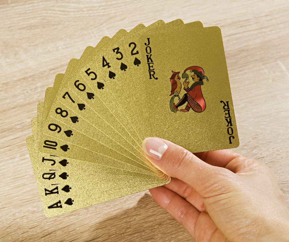 Goldene Spielkarten 52 Karten
