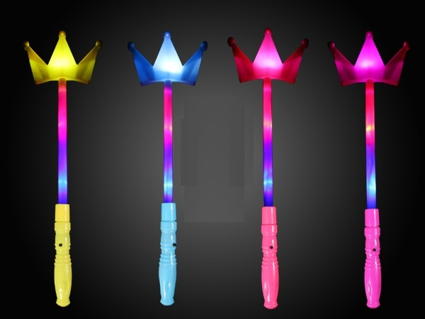 Blinkstab Krone 4 Farben sortiert, zufällige Frabauswahl