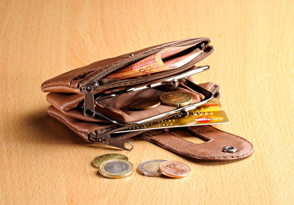 Ledergeldbörse braun