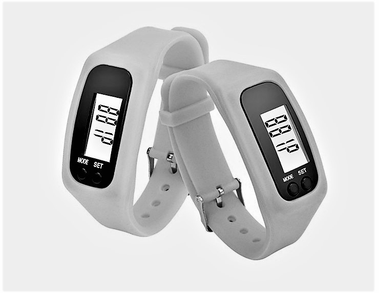 Schrittzähler und Kalorienzähler grau