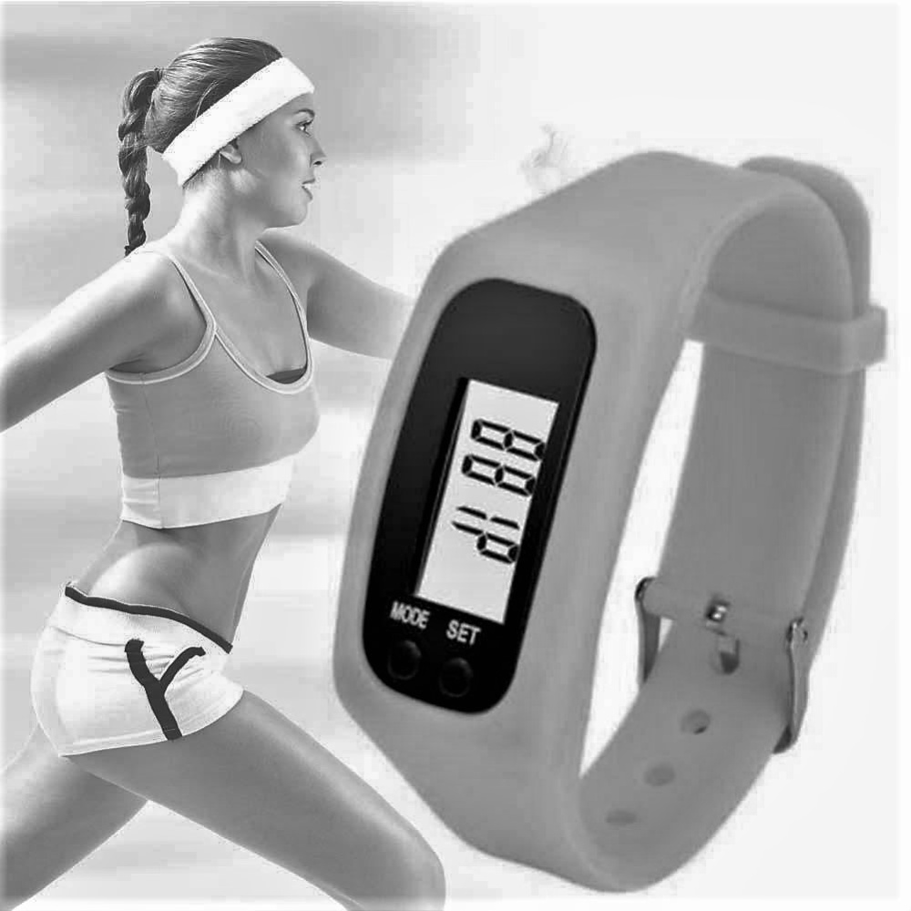 Schrittzähler und Kalorienzähler grau