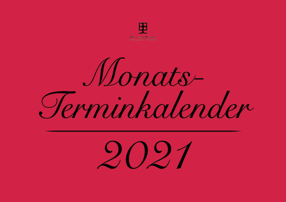 Monatsterminkalender 2021