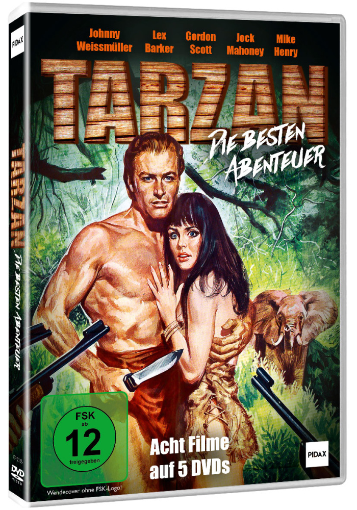 4260497423850 - Kurt Neumann - GEBRAUCHT Tarzan - Die besten Abenteuer   Acht spannende Abenteuer mit den beliebtesten Tarzan-Darstellern (Pidax Film-Klassiker) [5 DVDs] - Preis vom 03102023 050115 h