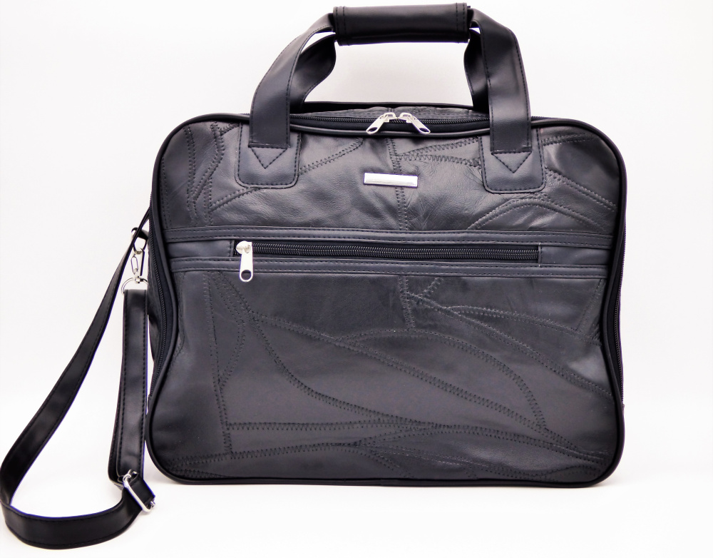 Patchwork-Wochenend-Tasche schwarz