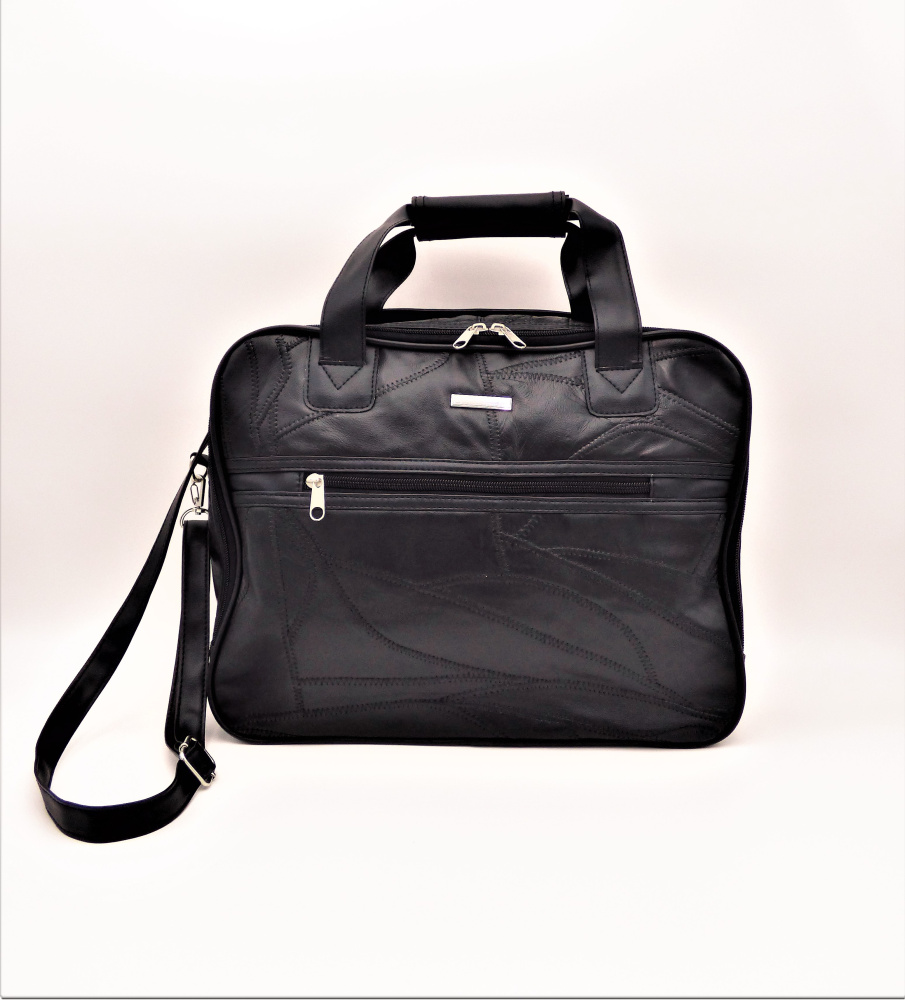 Patchwork-Wochenend-Tasche schwarz