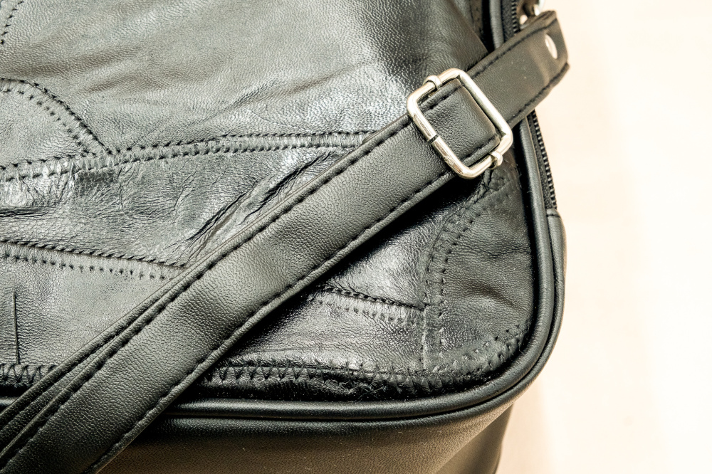 Patchwork-Wochenend-Tasche schwarz