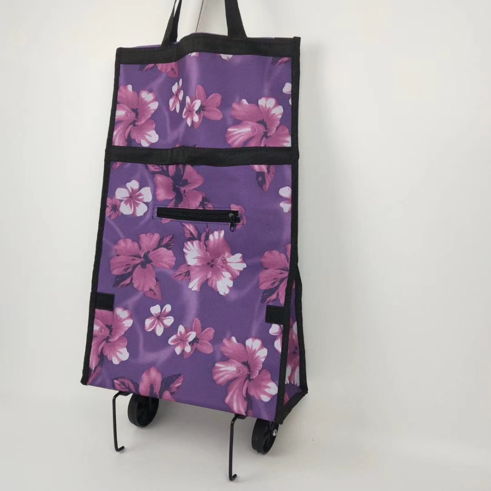 Einkaufstasche mit Rollen lila