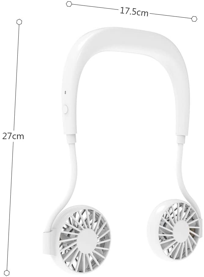 Tragbarer Ventilator Nackenlüfter weiss