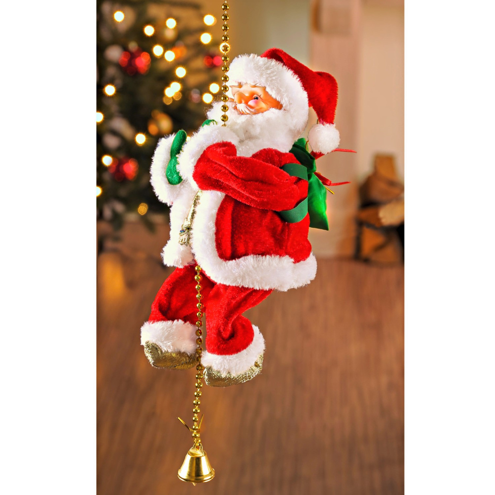 Produktabbildung: Kletternder Weihnachtsmann mit Musik