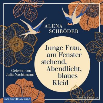 Junge Frau, am Fenster stehend, Abendlicht, blaues Kleid, 2 Audio-CD, MP3