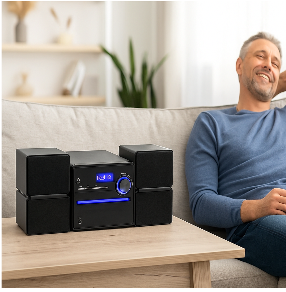  Mini-Stereoanlage mit CD-Player und Bluetooth