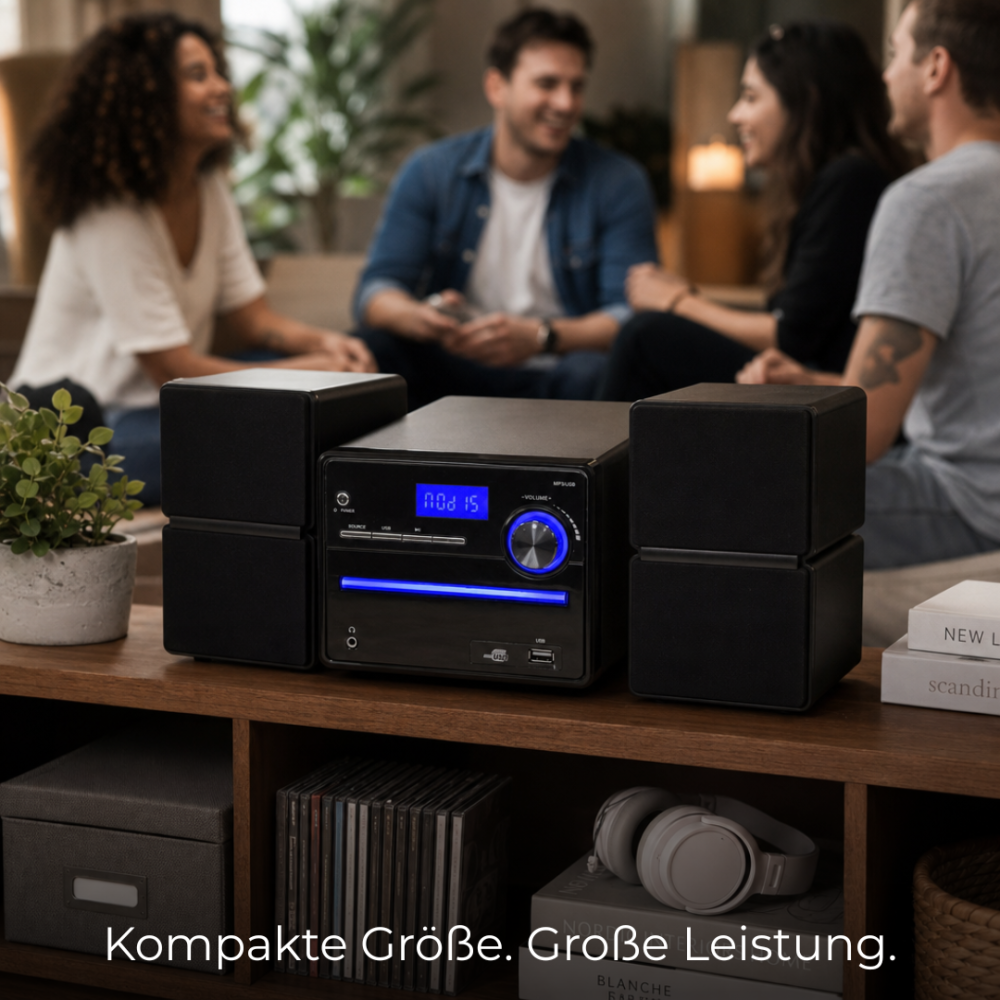 Mini-Stereoanlage mit CD-Player und Bluetooth