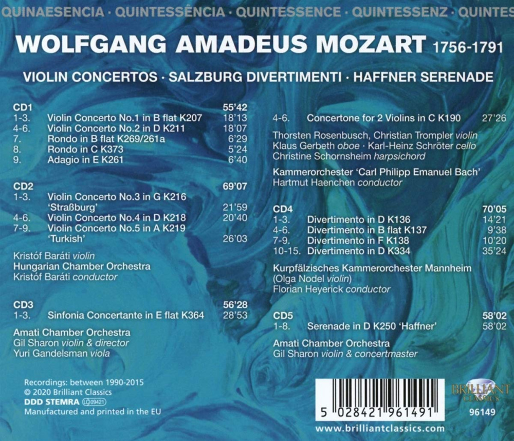 Mozart: Music For Violin