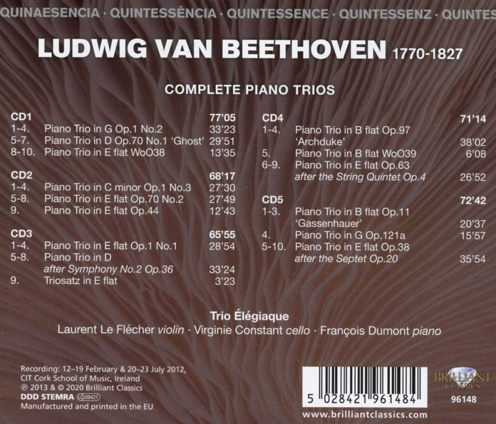 Beethoven: Complete Piano Trios