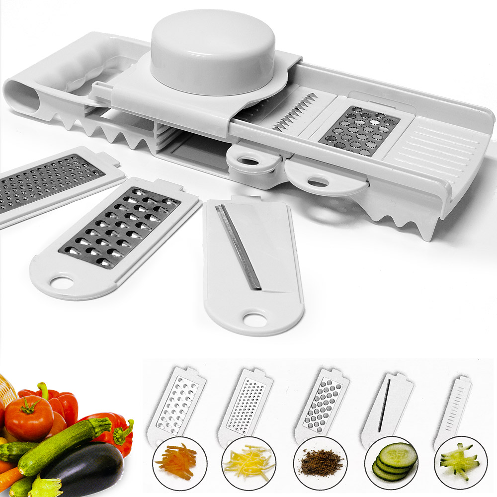 Multifunktionsreibe 7-teilig mit Fingerschutz