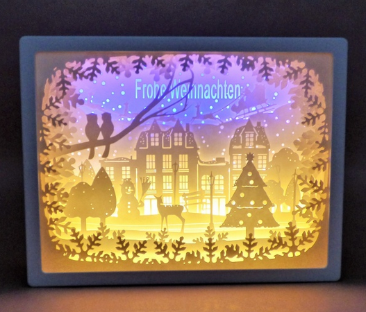 Produktabbildung: LED-Scherenschnitt Weihnachten