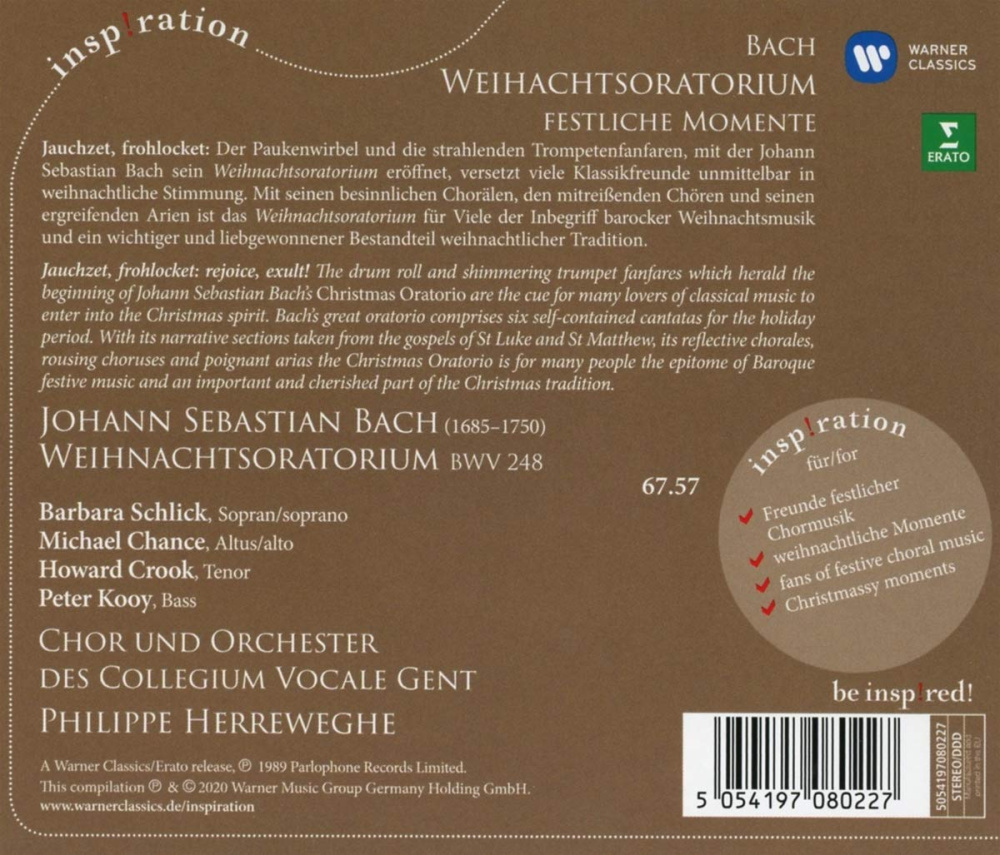 Bach: Weihnachtsoratorium - Festliche Momente (Inspiration)
