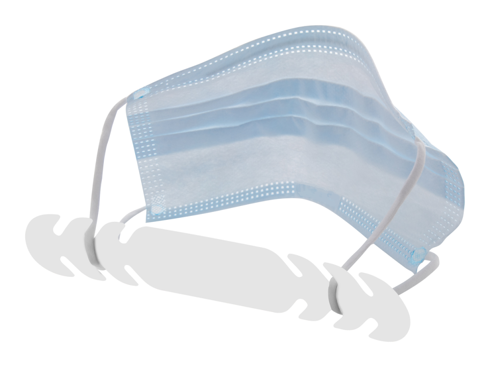 Maskenhalter Maskenverlängerung weiß (Erwachsenengröße)