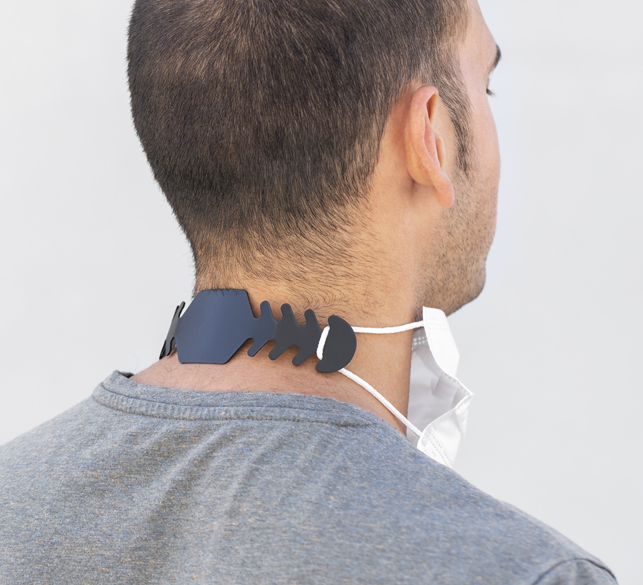 5 Maskenhalter Maskenverlängerung weiß (Erwachsenengröße)