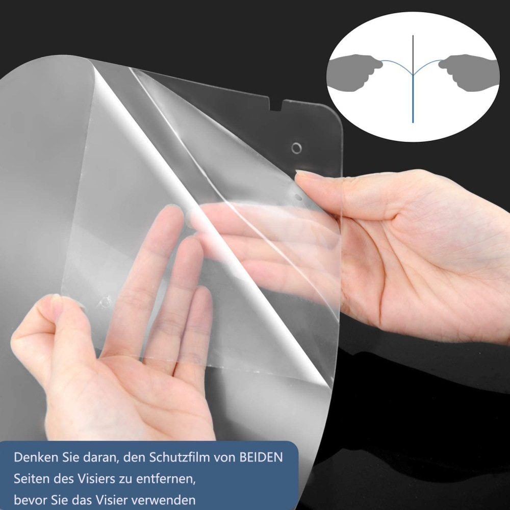 Schutzvisier mit Brillengestell