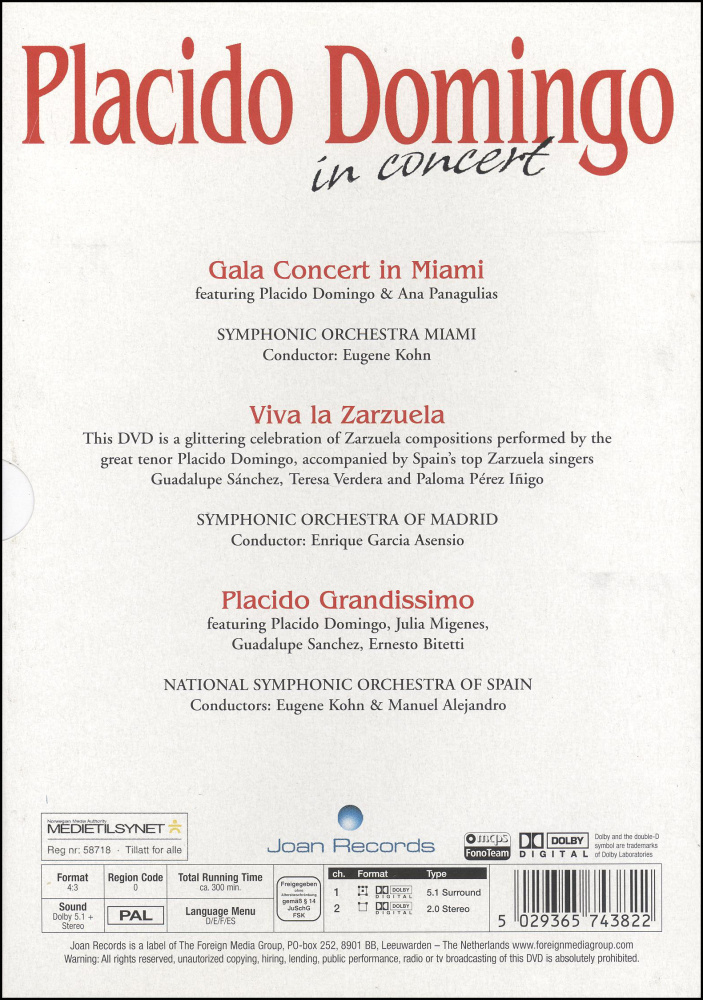 Placido Domingo In Concert
