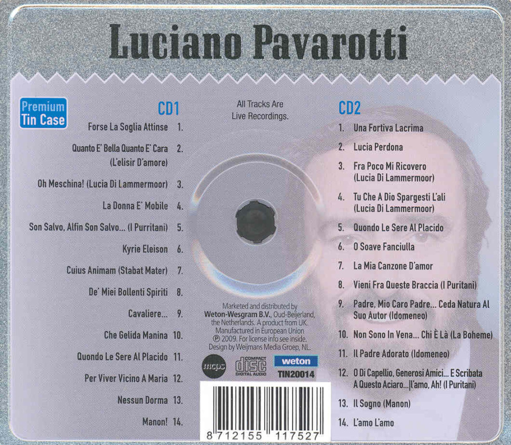 Luciano Pavarotti - NUR FÜR Ü-PAKET