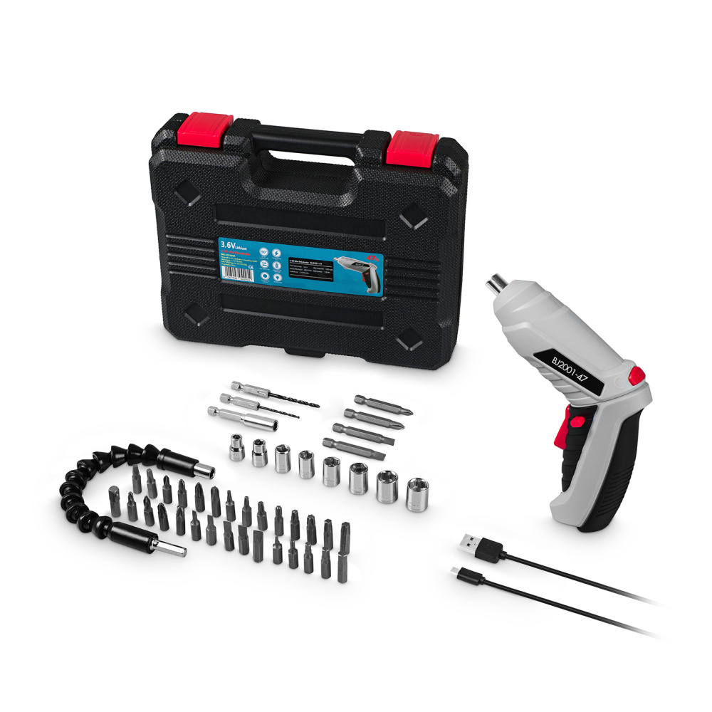 Akku-Stabschrauber 47-teilig