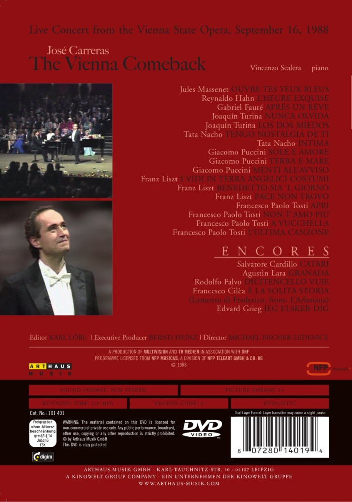 The Vienna Comeback - José Carreras Collection