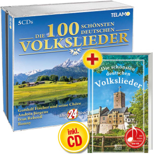 Die 100 schönsten deutschen Volkslieder + Buch: Die schönsten deutschen Volkslieder