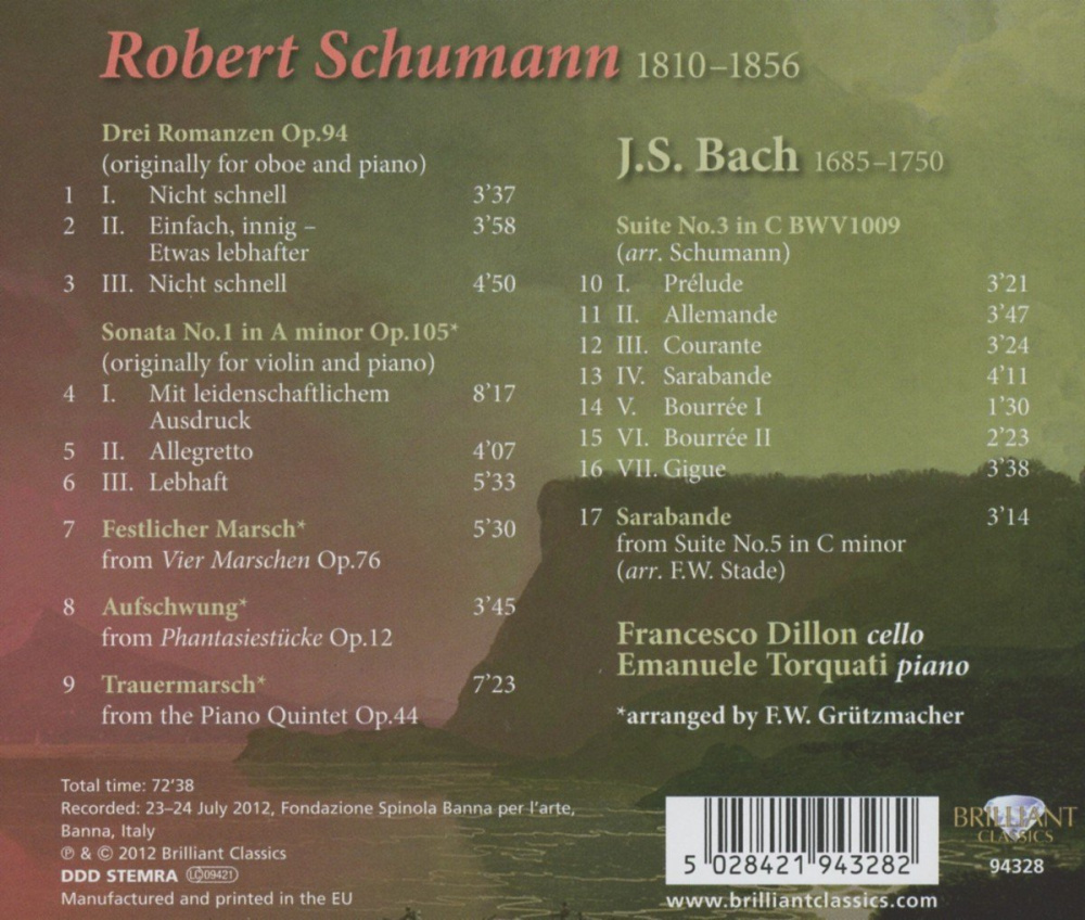 Schumann: Music For Cello And Piano Vol.2